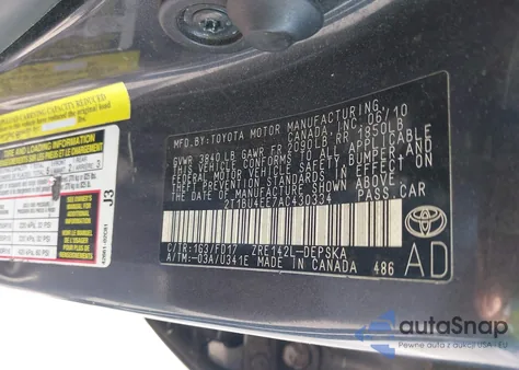 2010 Toyota Corolla S from USA, damaged, VIN 2T1BU4EE7AC430334